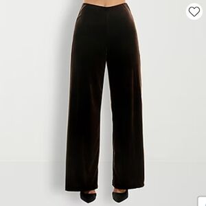 Premier Amour Women's Chocolate Velvet Wide Leg Pull On Pants ..separates